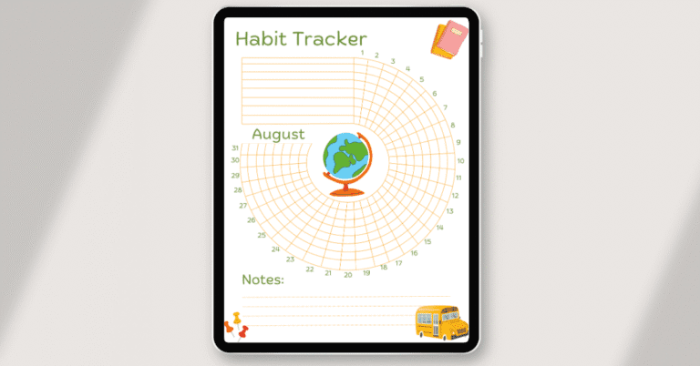 Monthly Circular Habit Tracker